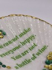 Sea Shell Trinket/Ring Dish- Decoupaged Shell-Snarky Drink Quote-Sparkly - READ — photo 2