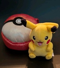Pokemon Pikachu Plush Toy with Sparkly Red Poke Ball Handbag Set