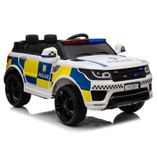 12V Kid Electric Ride On Police Car w/ Remote Siren Light Bluetooth 3-6 Years