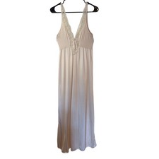 Vintage Olga 60s 70s Full Sweep Empire Waist Nightgown Size M Lace Feminine