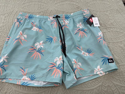 Mens swim trunks shorts Hurley, Quick Silver, Trinity Coast-Neon American USA