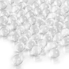 FUTUREPLUSX Clear Glass Marbles, 1LB Round Marble Beads Transparent Vase Fillers