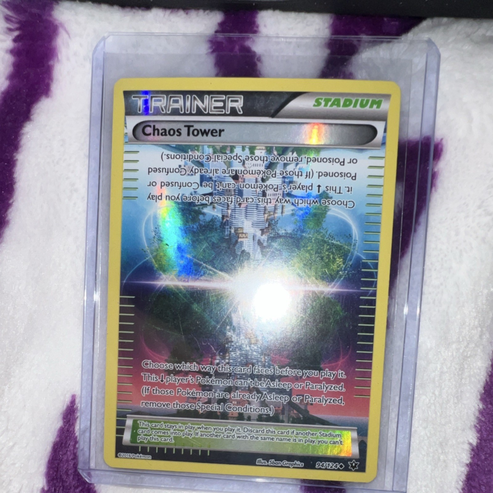 Pokémon TCG Chaos Tower Trainer-Stadium Fates Collide 94/124 Reverse Holo