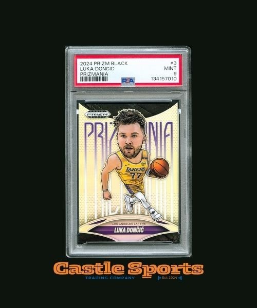 2024 Panini Prizm Black #3 Luka Doncic Prizmania Prizm SSP Case Hit PSA 9 Mint