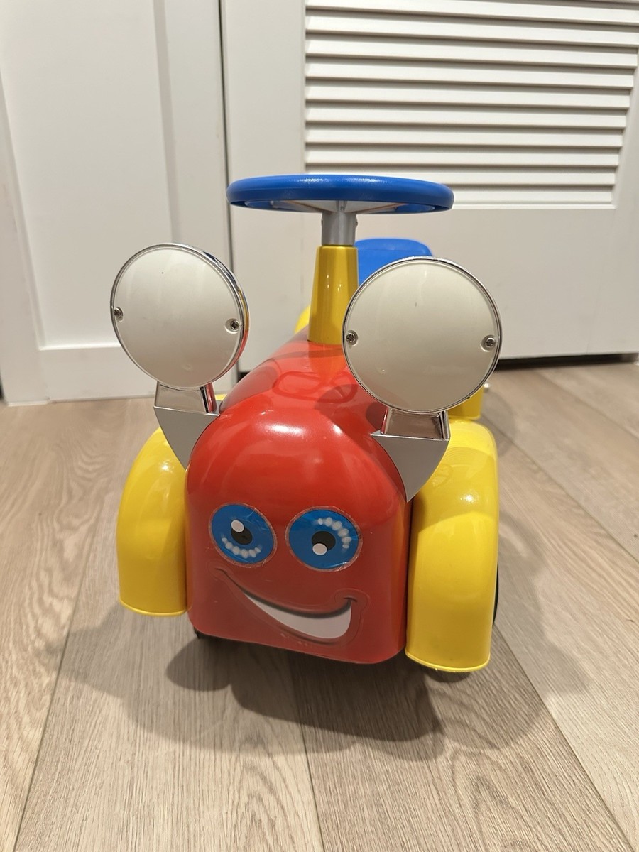 Baghera Vintage Ride On Car Red Yellow Kids Push Toy French Design