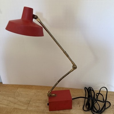 Tensor Red 6975 Desk Lamp Rumford Flower Folding Arm 30 Watts 2 Settings MCM