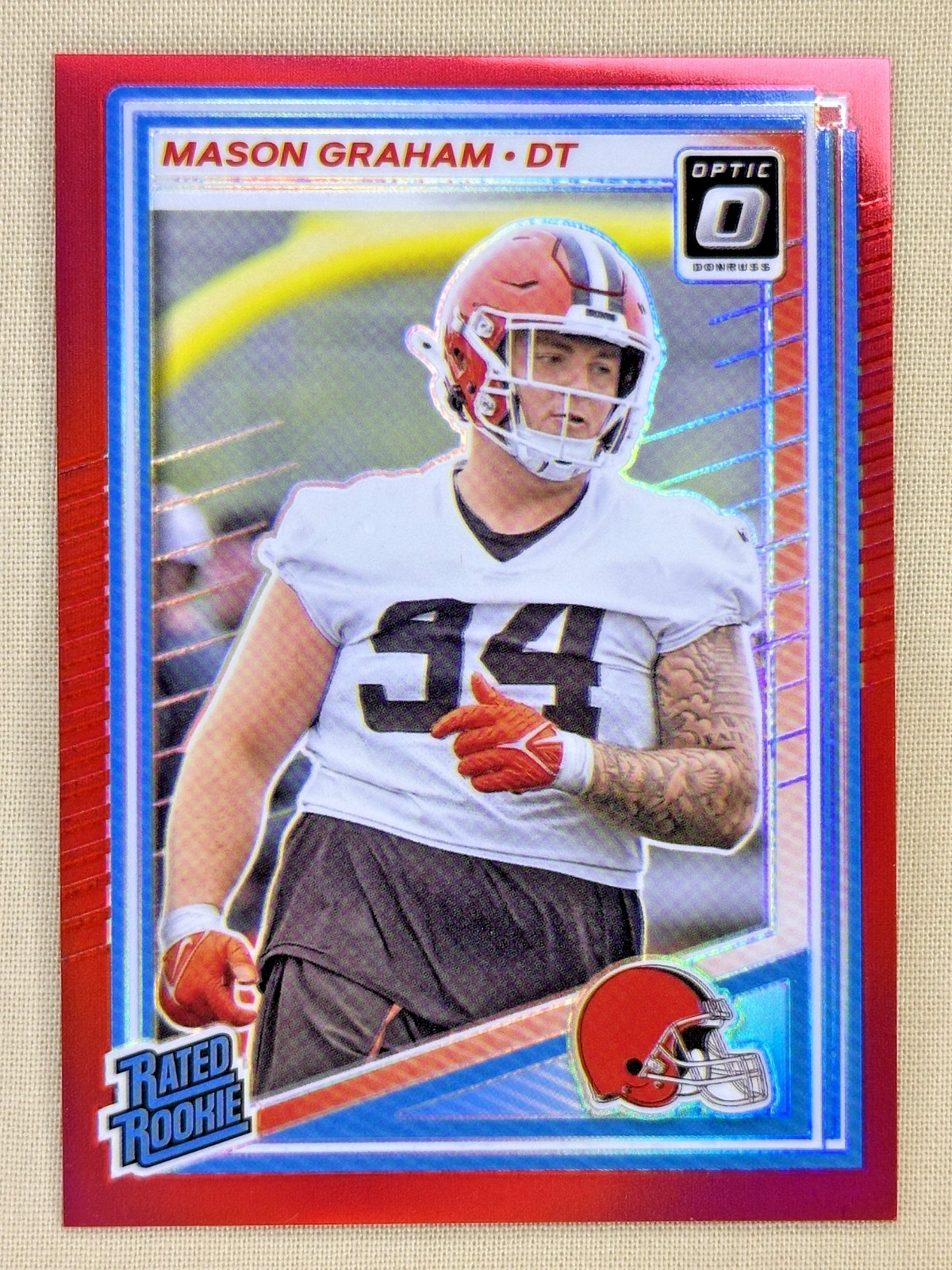 2025 Donruss Optic Mason Graham RC Red /149 Cleveland Browns #206