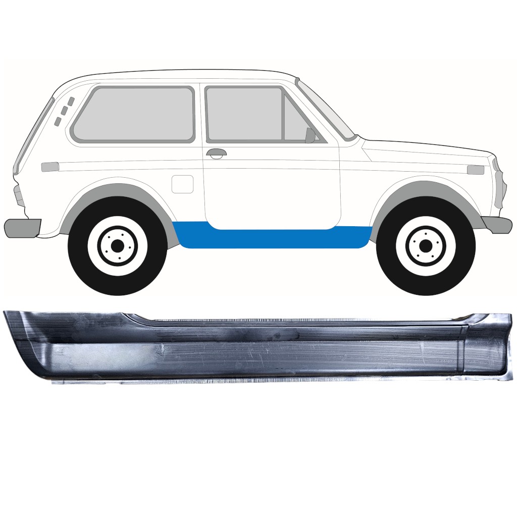 Full sill repair panel for Lada Niva 1976- / Right