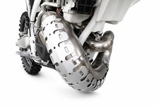 Krümmerschutz 2-Takt Aluminium Protection Protecteur Épuiser Enduro Argent