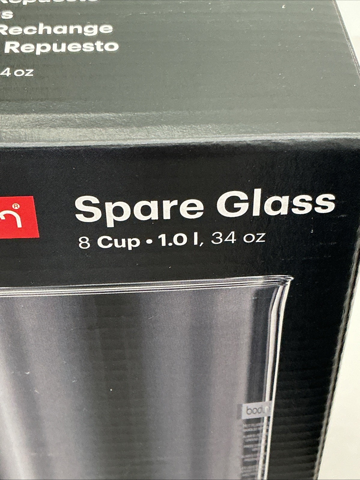 BODUM Replacement Glass Carafe Spare Glass Spout French 8 Cup TWO PACK