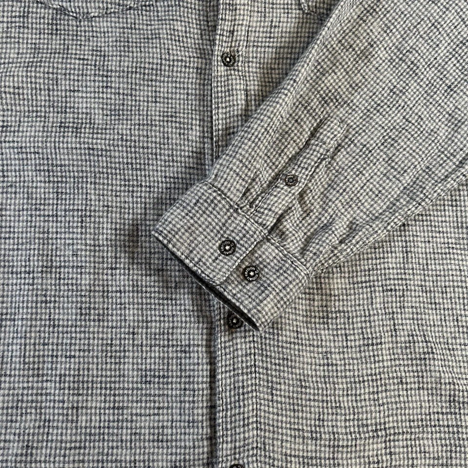 Camisa de franela de carbono 2 cobalto, talla para hombre: XXLT, cuadros gris azul, mezcla de algodón Foto 3 de 4