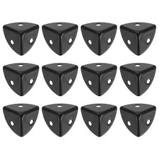 12 Pcs 18mm Decorative Furniture Corner Edges Protector, Black