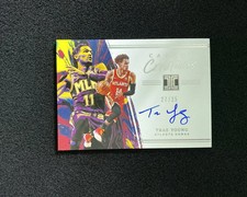 2021-22 Panini Impeccable Canvas Creations #CC-TYG Trae Young Auto 27/35 IF31