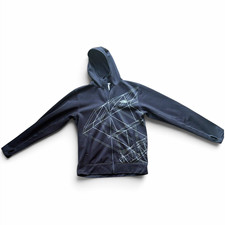 The North Face Men s Black Graphic Print Fleece Zip Up Hoodie Size M