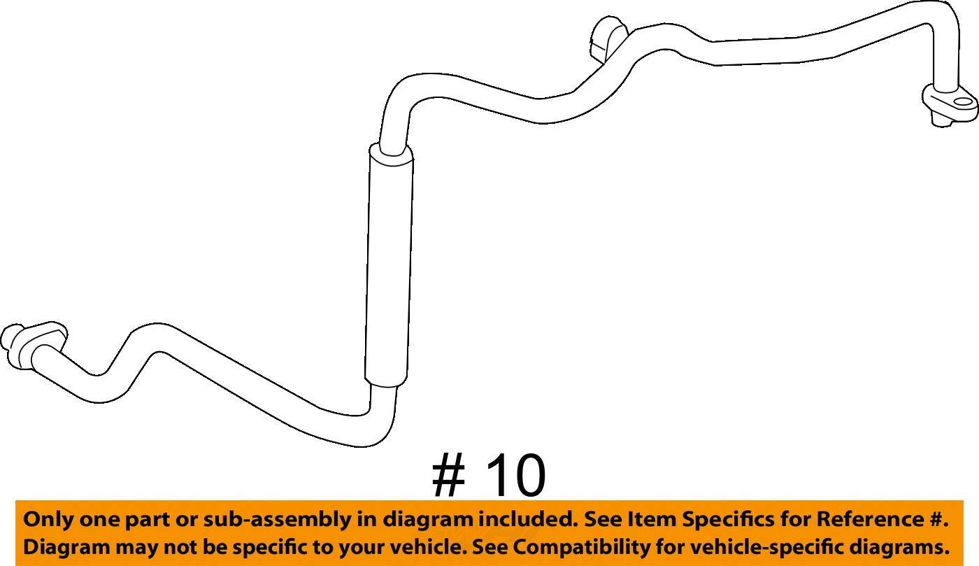 Audi R8 Spyder A/C Air Conditioning Refrigerant Hose Pipe Line 2011 2012 OEM