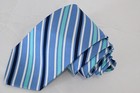 BROOKS BROTHERS MAKERS STRIPED BLUE MEN'S NECK Tie W:3 1/4" BY L:60" — photo 1