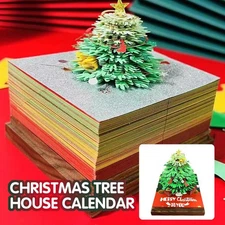 +3D Christmas Tree Memo Pad Paper Craft Art Notepad Note Pad Note NonSticky O1T0