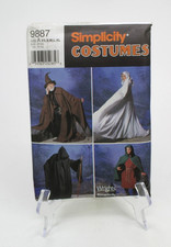 Simplicity Cloak Cape Tunic Wizard Costume 9887 Size XS S M L XL-Uncut Patterns