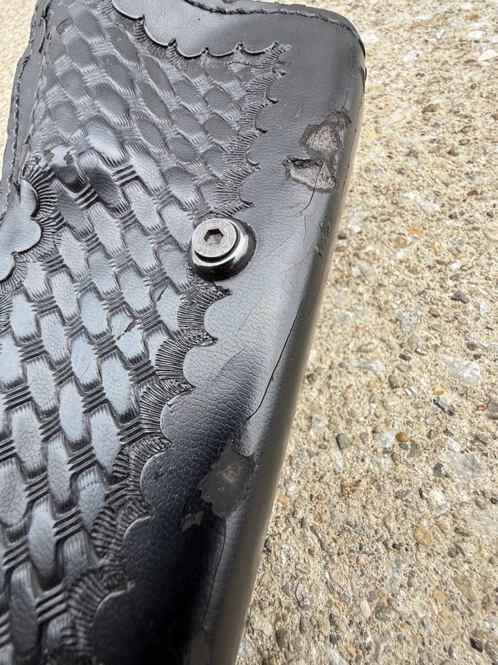 Coldre de couro preto vintage Safariland 29 I89 S&W K quadro LH - Imagem 3 de 4