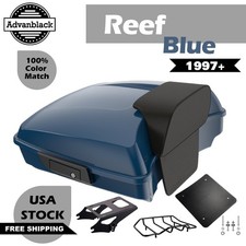 Reef Blue Razor Rear Trunk Pack Luggage Fits Harley Touring Street Road Glide