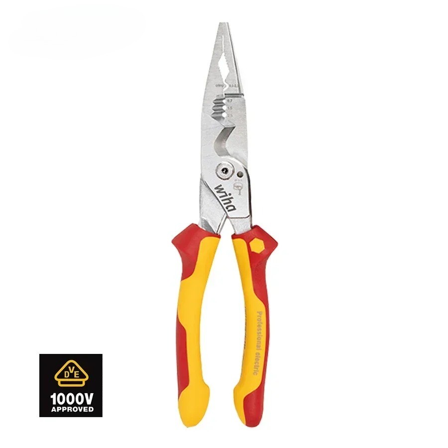 8 in 1 Insulated Pliers VDE Snip Nose Wire Stripping Plier Electrician Hand Tool