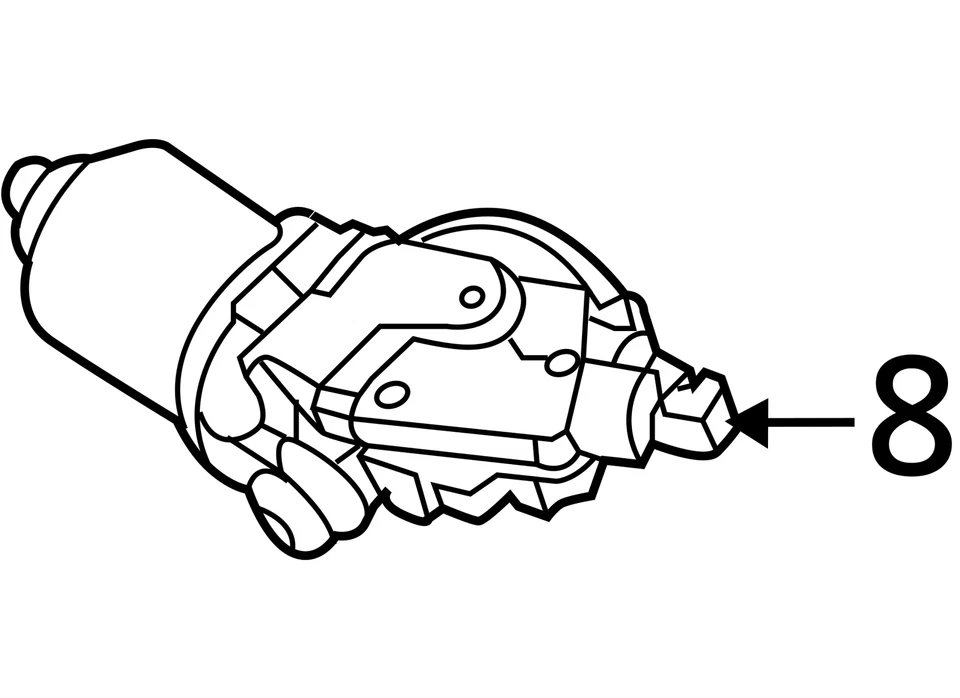 Motor limpiaparabrisas con paquete de clima frío para 16-23 MAZDA CX-9 4229731 Foto 4 de 4