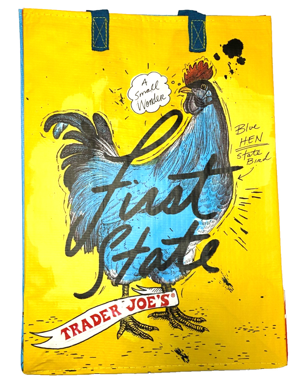 TRADER JOE'S Re-usable Shopping Bag NWT Delaware theme.