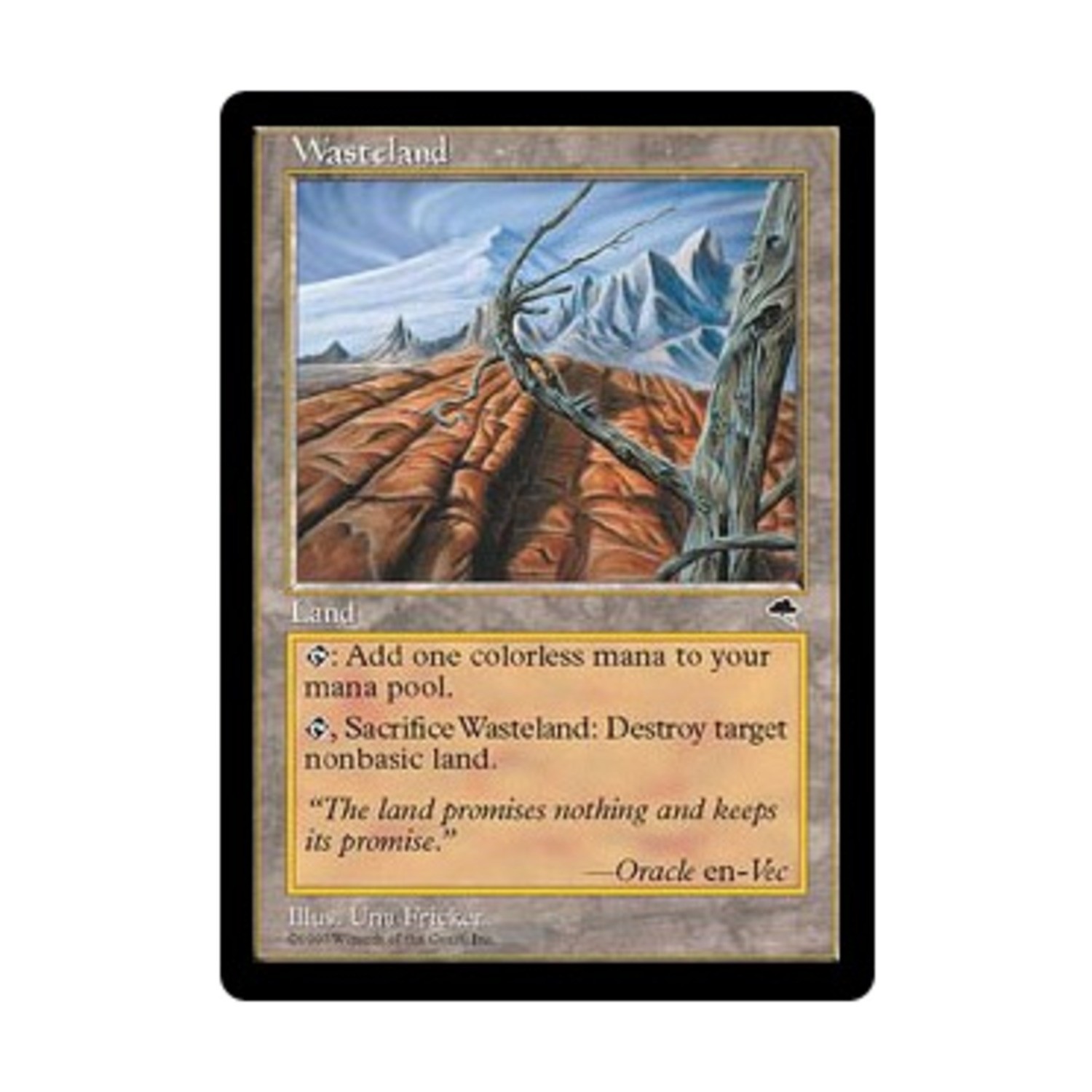 WotC MtG Tempest Wasteland (U) VG