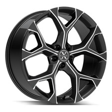 24x9 Xcess 5 Flake Gloss Black Milled 5x139.7 18et Set Of 4 24x9 Xcess 5 Flake Gloss Black Milled 5x139.7 18et Set Of 4