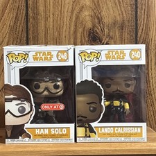 Funko Pop Star Wars Lando Calrissian 240  Han Solo 248 Vinyl Figure Lot of 2