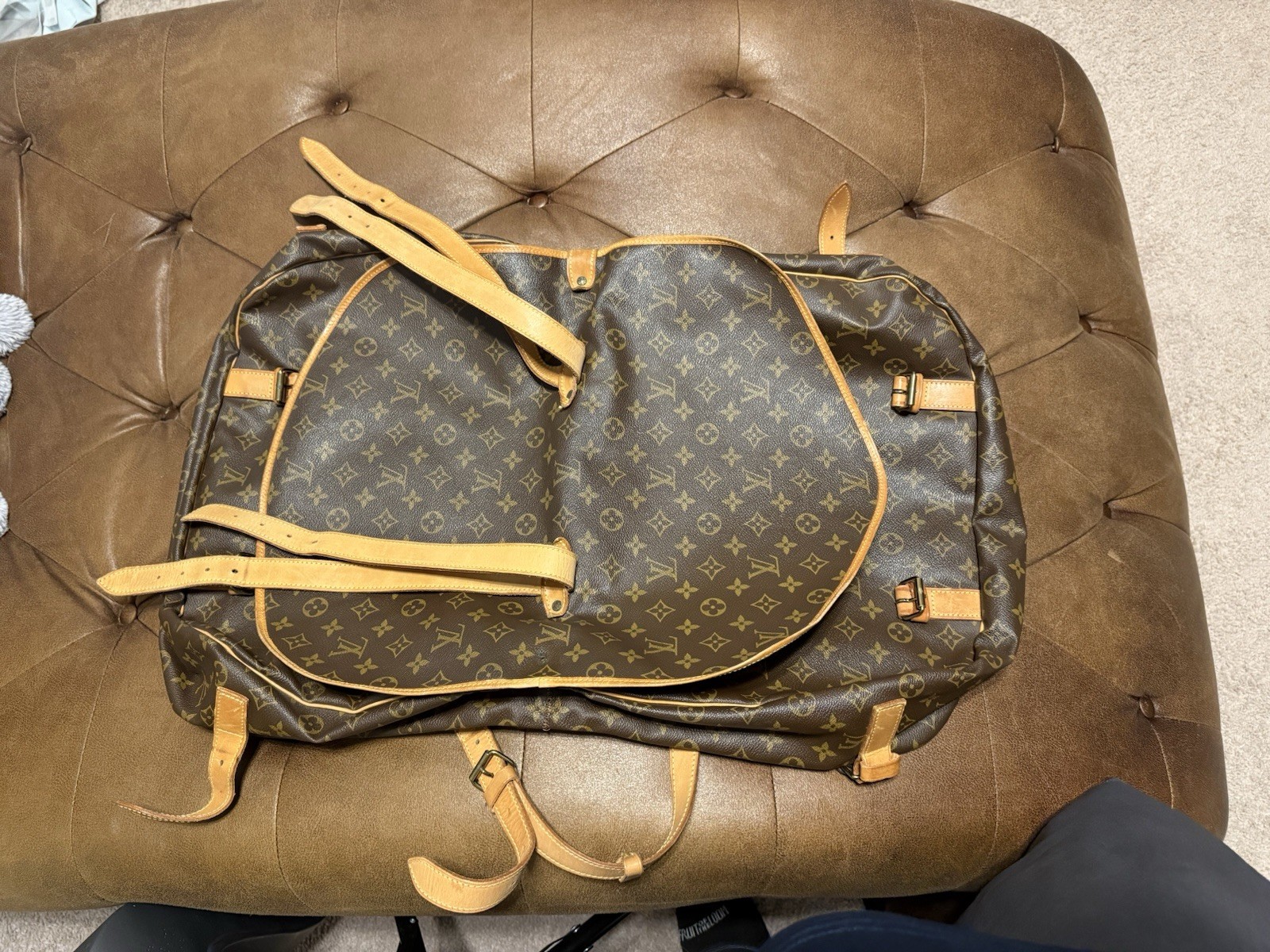 Louis Vuitton Saumur 43 Shoulder Bag in Classic Brown Canvas