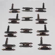 Lot of 12 Metal Cabinet Drawer Hinge Old House