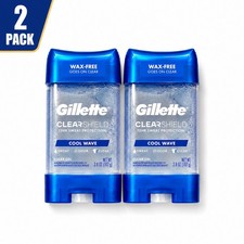 2x Gillette ClearShield Cool Wave Gel Antiper...