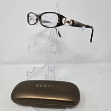 FRAMES ONLY Gucci GG 3009 SVF Square Brown Horn Eyeglasses Optical Frame 130mm