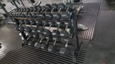 Body Power Rubber Hex Dumbells With Rack from fitness superstore 
