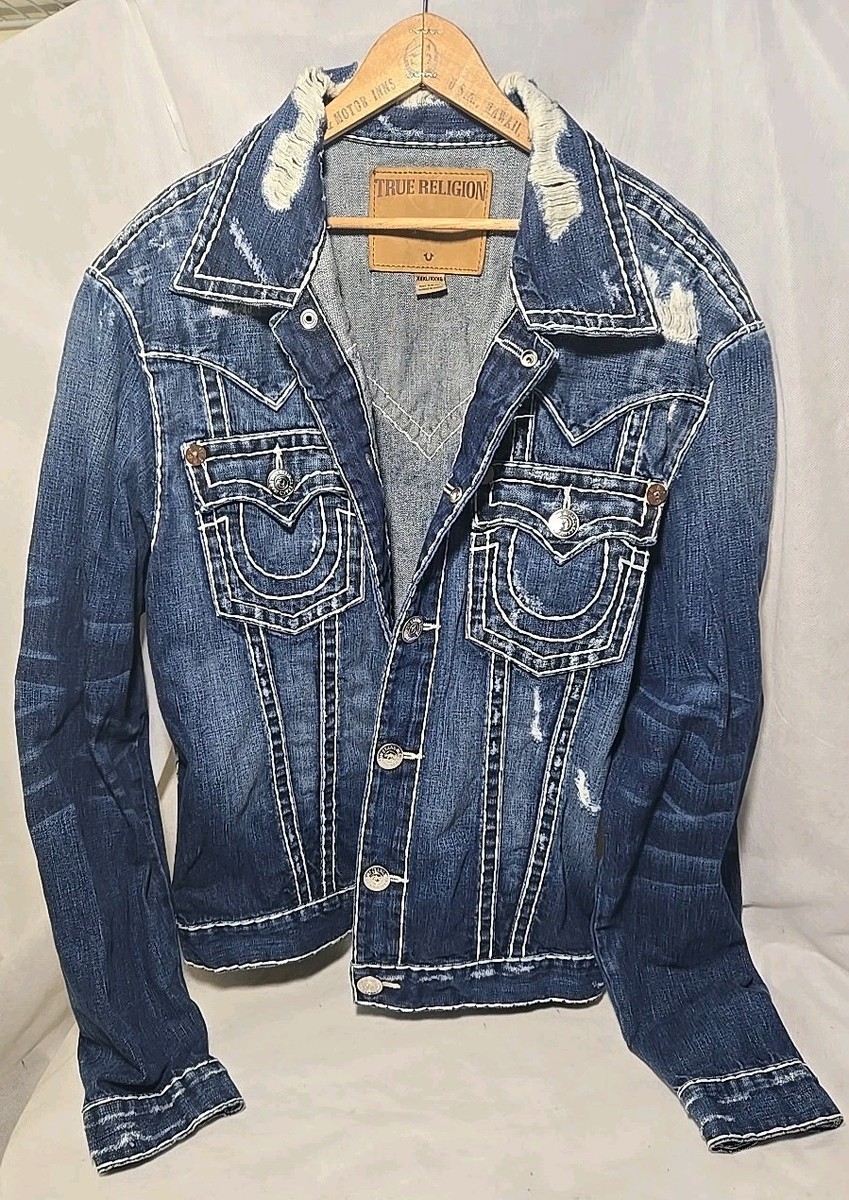 【希少】TRUE RELIGION JIMMY SUPER T デニムジャケット True Religion Jimmy Super T Dust Bowl Denim Jean Jacket Sz XXXL
