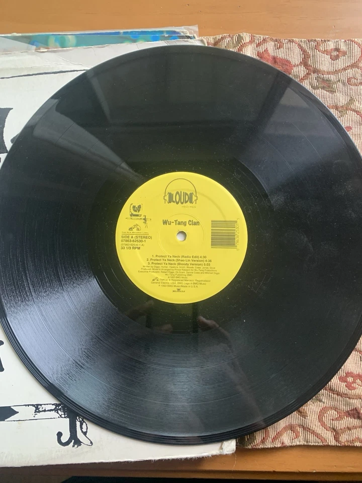 Wu-Tang Clan Protect Your Neck /Method Man 12” Vinyl Single Used 1993 - Image 3 of 3