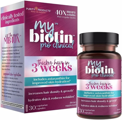 #ad Purity Products My Biotin ProClinical MyBiotin Thicker Hair 30 Capsule $18.40