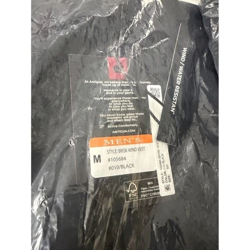 ANTIGUA Brisk Men's Lightweight Wind Water Resistant Vest NWT Size M image 4
