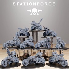 10x Socratis Bikers Wargame Proxy Miniatures StationForge