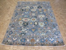 9 x 12 Hand Knotted Gray Colorful Peshawar Oriental Rug G16097