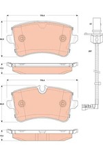 Plaquettes de frein GDB1866 TRW pour AUDI A7 Sportback A8 D4 A6 C7 A6 Allroad C7
