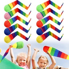 10 Pack Throw and Catch Ball with Rainbow Tail Catch Tail Foam Balls Soft...