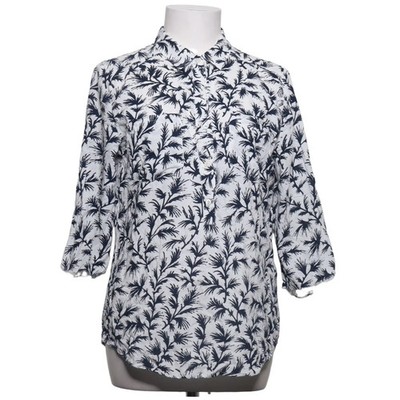 Custommade, Bluse, Größe: M, Weiß/Schwarz, Blumen, Damen #Zah