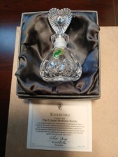 Waterford Crystal Perfume Bottle with Heart Stopper Vintage Ireland