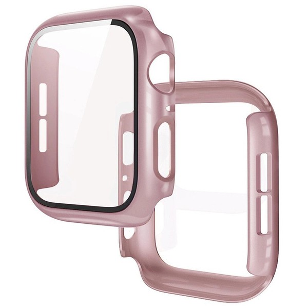 Bizon Case+Glass Uhr Apple Watch Se 3 / Se 2 / Se / 6 / 5 / 4 44Mm RoséGold-image