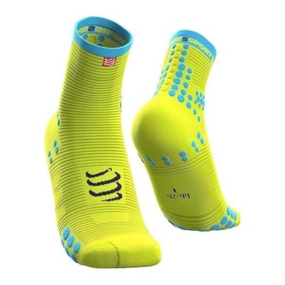 COMPRESSPORT Herren Pro Racing V3.0 Kompressions-Laufsocken Neongelb 42-44 EU