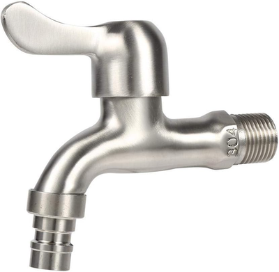 #ad Single Handle Cold Faucet Garden Tap 304 Stainless Steel Outside Wall Mounted Wa $24.83