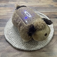Pillow Pets PeeWees Dream Lites Brown Puppy Dog Foldable Plush 12 WORKS TESTED