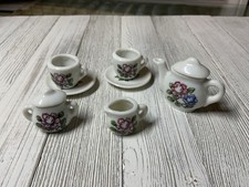 vintage 70s doll tea china set 9 pieces made in Japan
